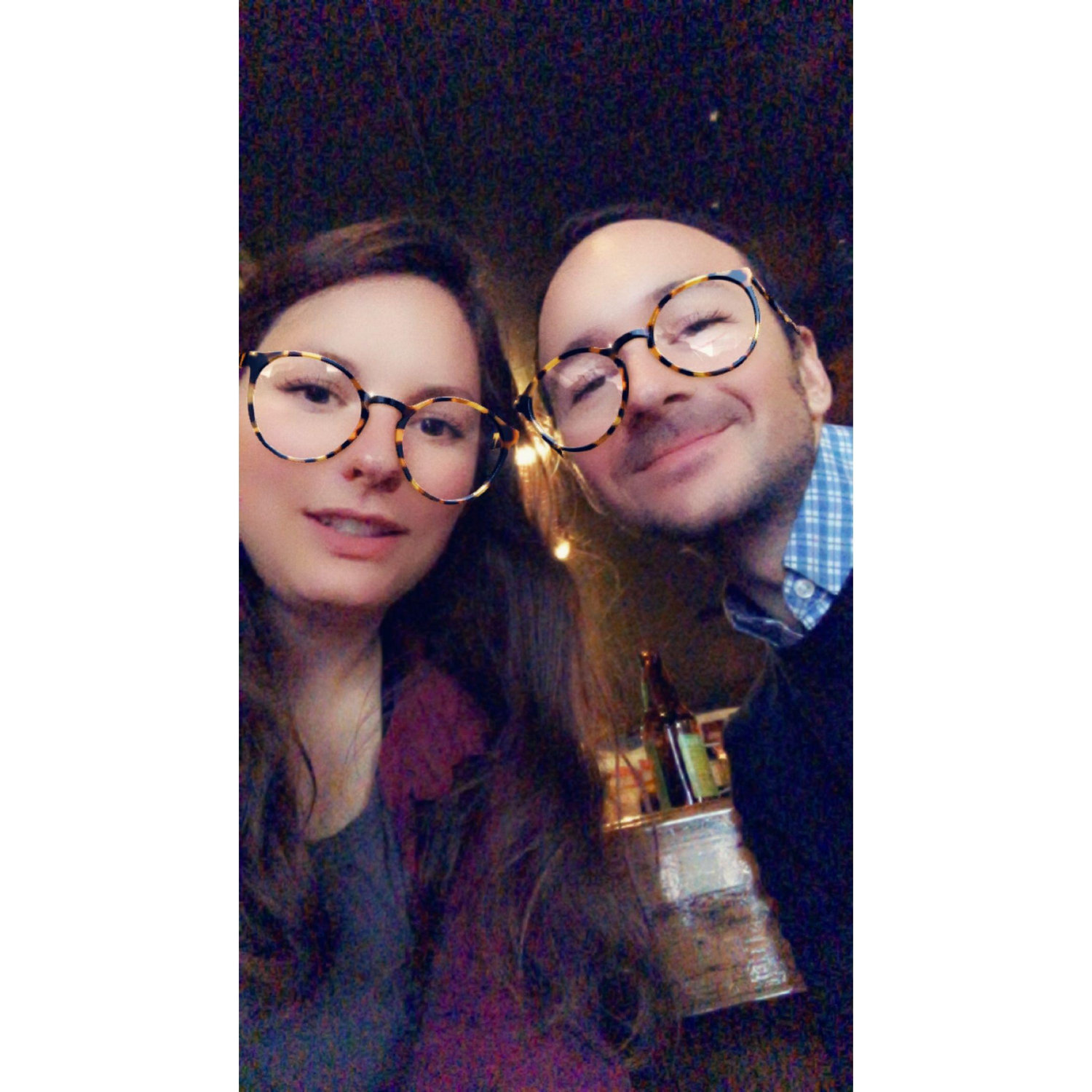 Anna and Aaron's first picture together, October 20, 2019