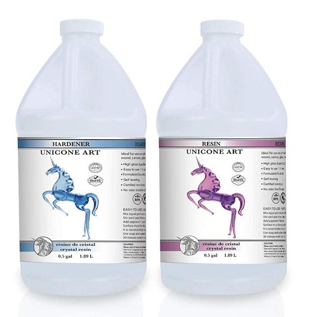 Unicone Art Epoxy Resin Kit for Art and Jewelry Making, Clear Casting Liquid (1 Gallon Set)