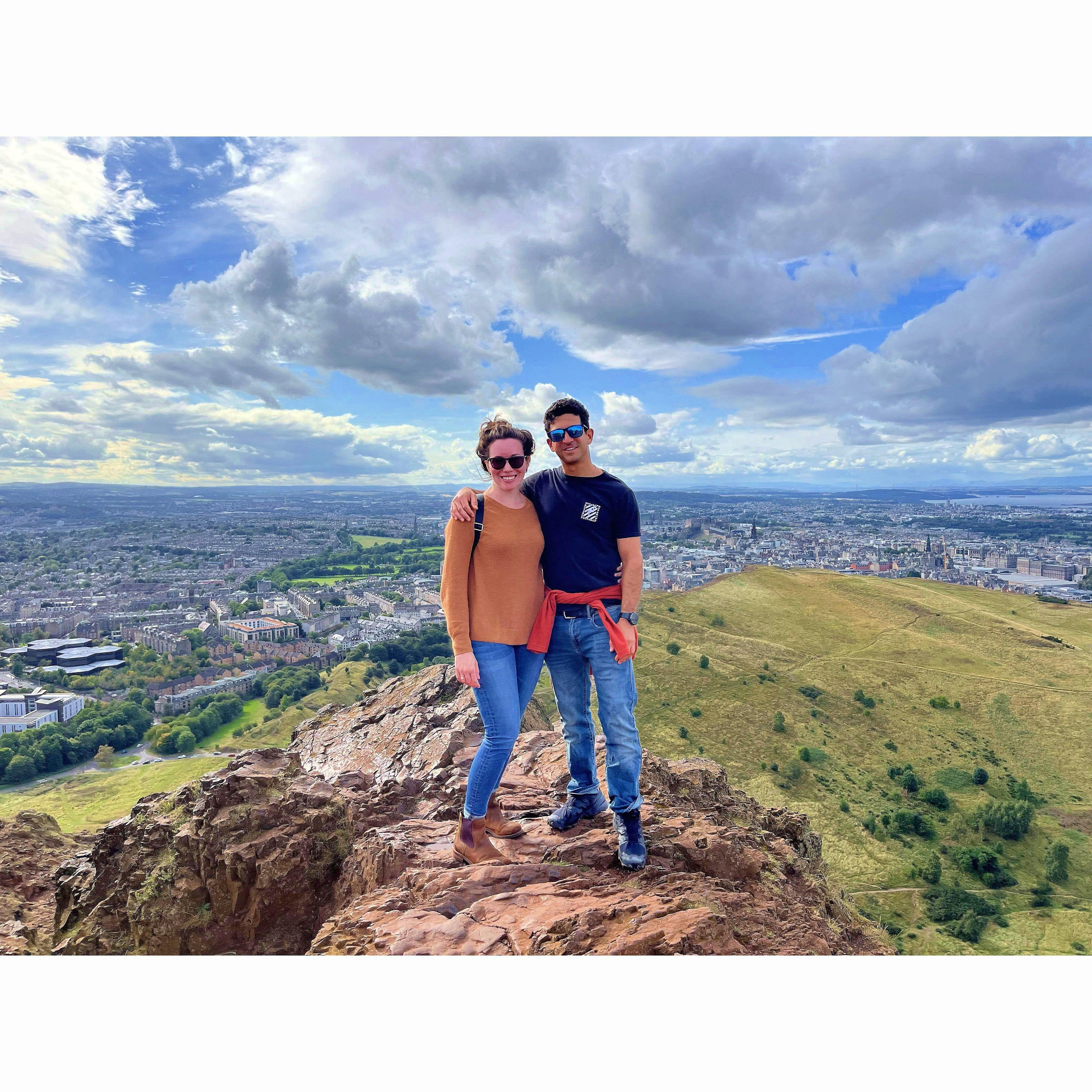 Views from atop Arthur's Seat, Edinburgh