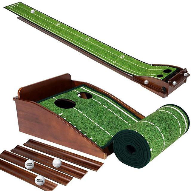 Golf Putting mat Putting Mat for Indoors Putting Green, Mini Golf, Putting Mat Indoor Golf Matt Putting Green with Automatic Ball Return for Indoor and Outdoor, Office, Living Room Putting mat