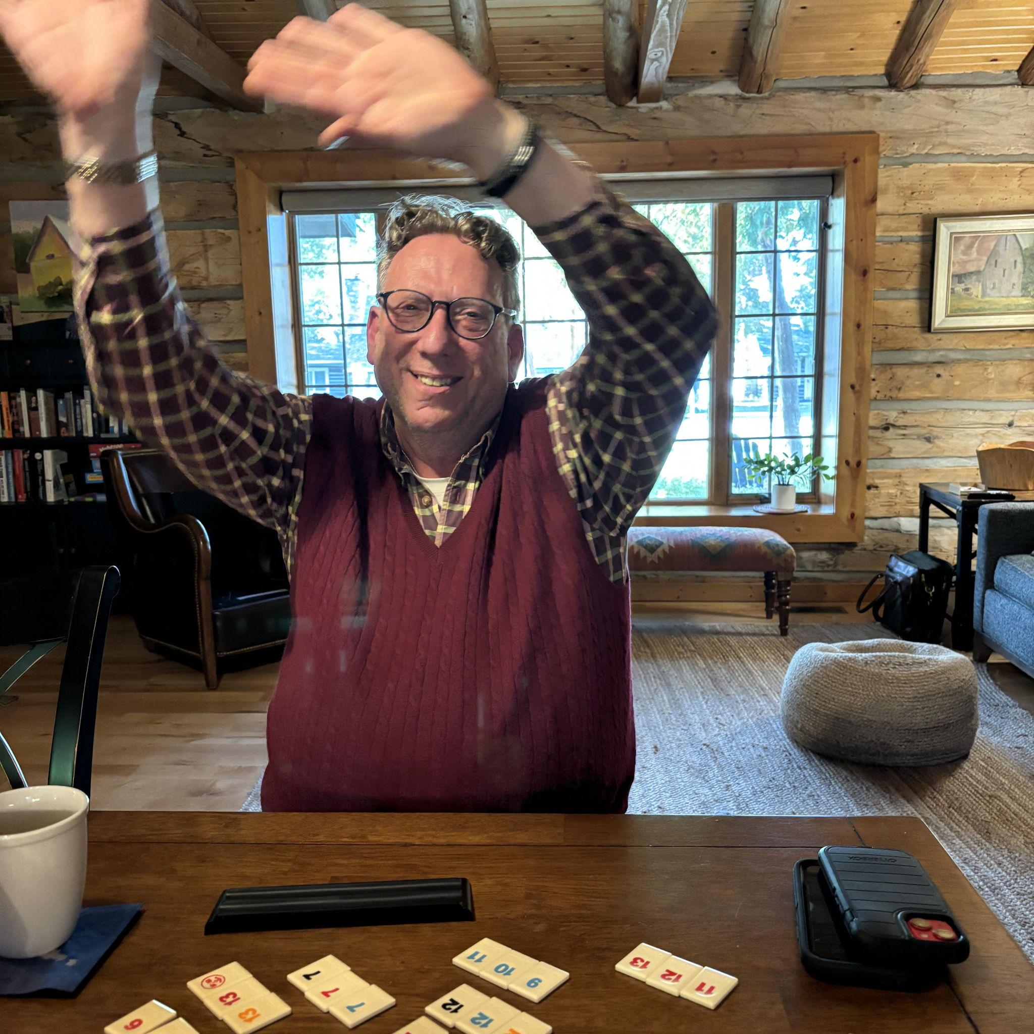 Feeling good winning at Rummikub