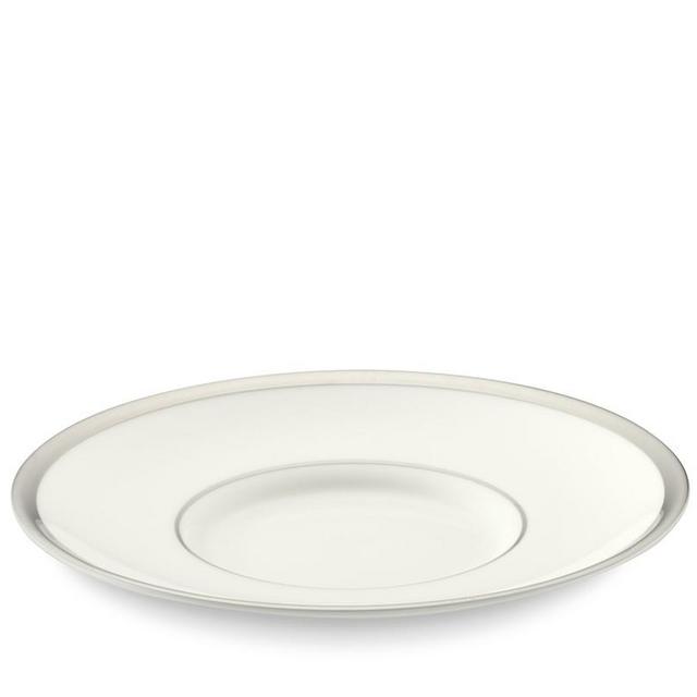 Pickard Signature Can Tea Saucer, Platinum