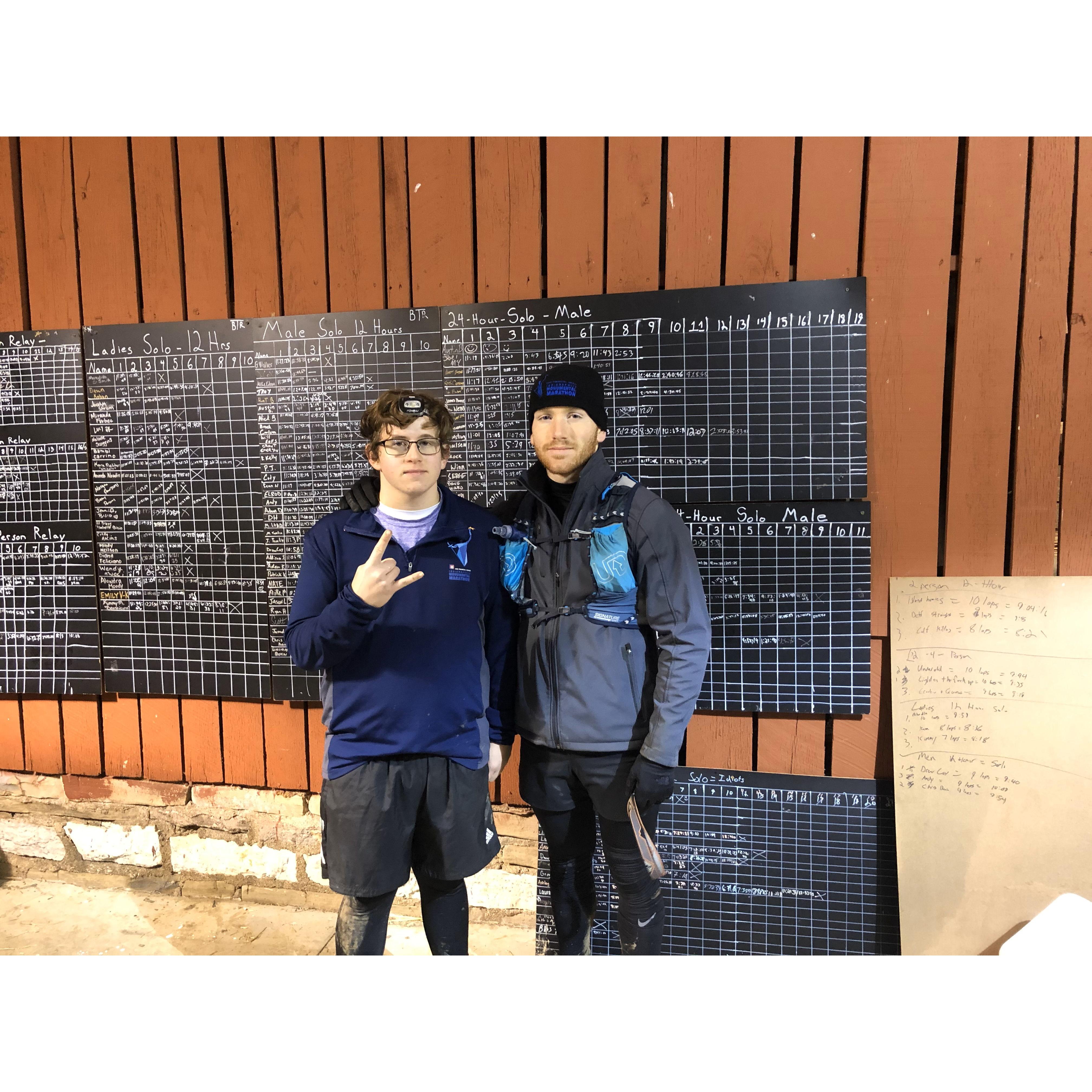 Jake and Darren after running the Black Toe Run
