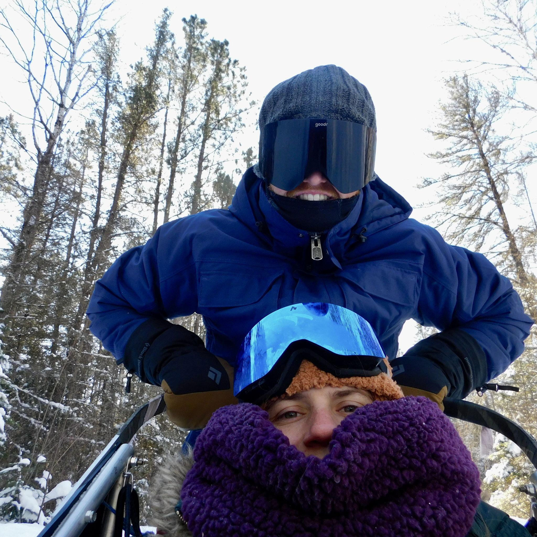 Dog sledding! Gabe drove and Abi got to stay in the warm sled and watch the puppies
