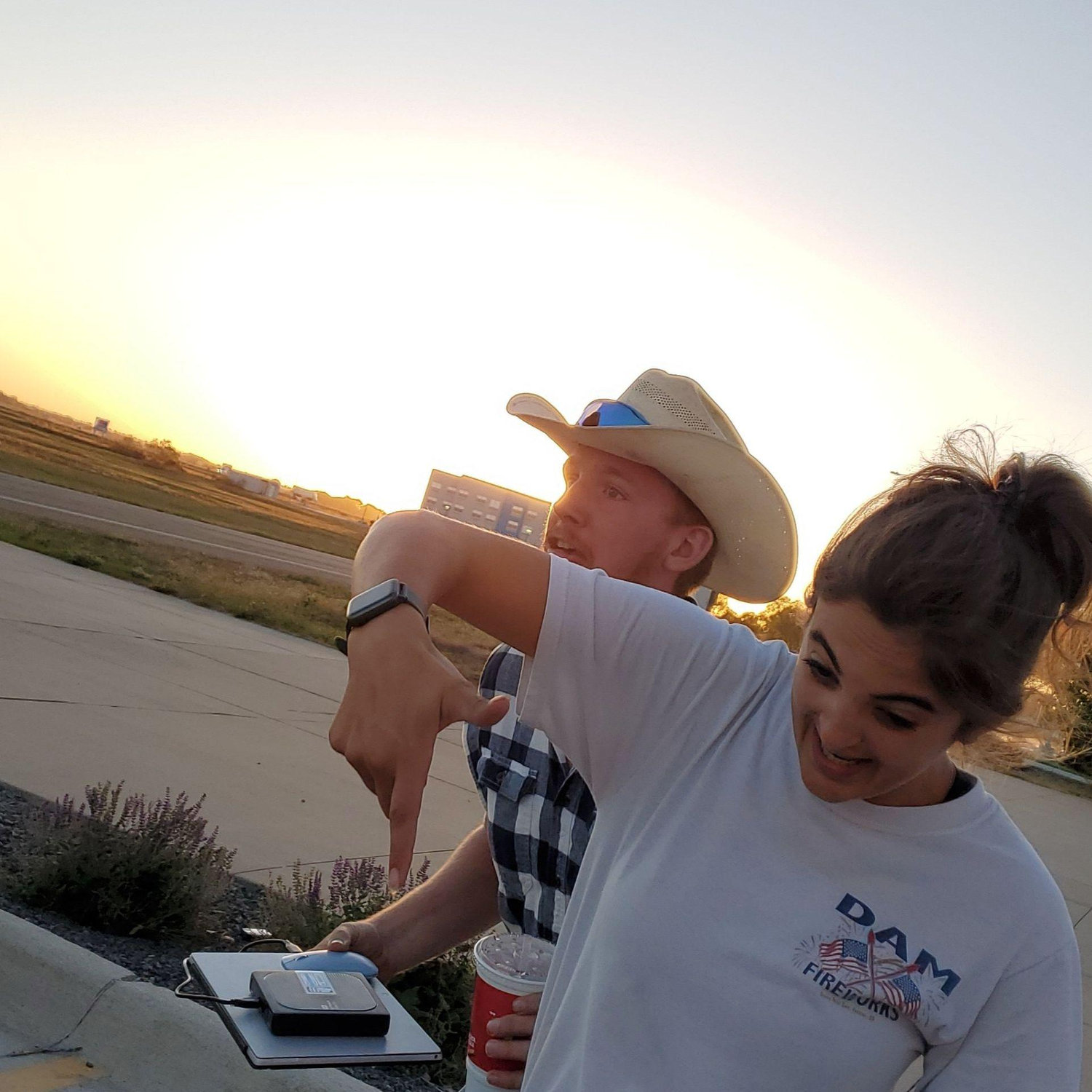 Austin and Savannah before one of her many Wayne State Shotgun Sports club competitions in North Platte!