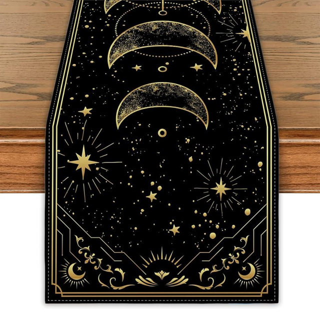 Mystical Decor Moon Table Runner Tarot Decor Gothic Table Runner Astrology Decorations Celestial Party Decorations Supplies Favors Ouija Board Celestial Simple Life Witchy Room Decor