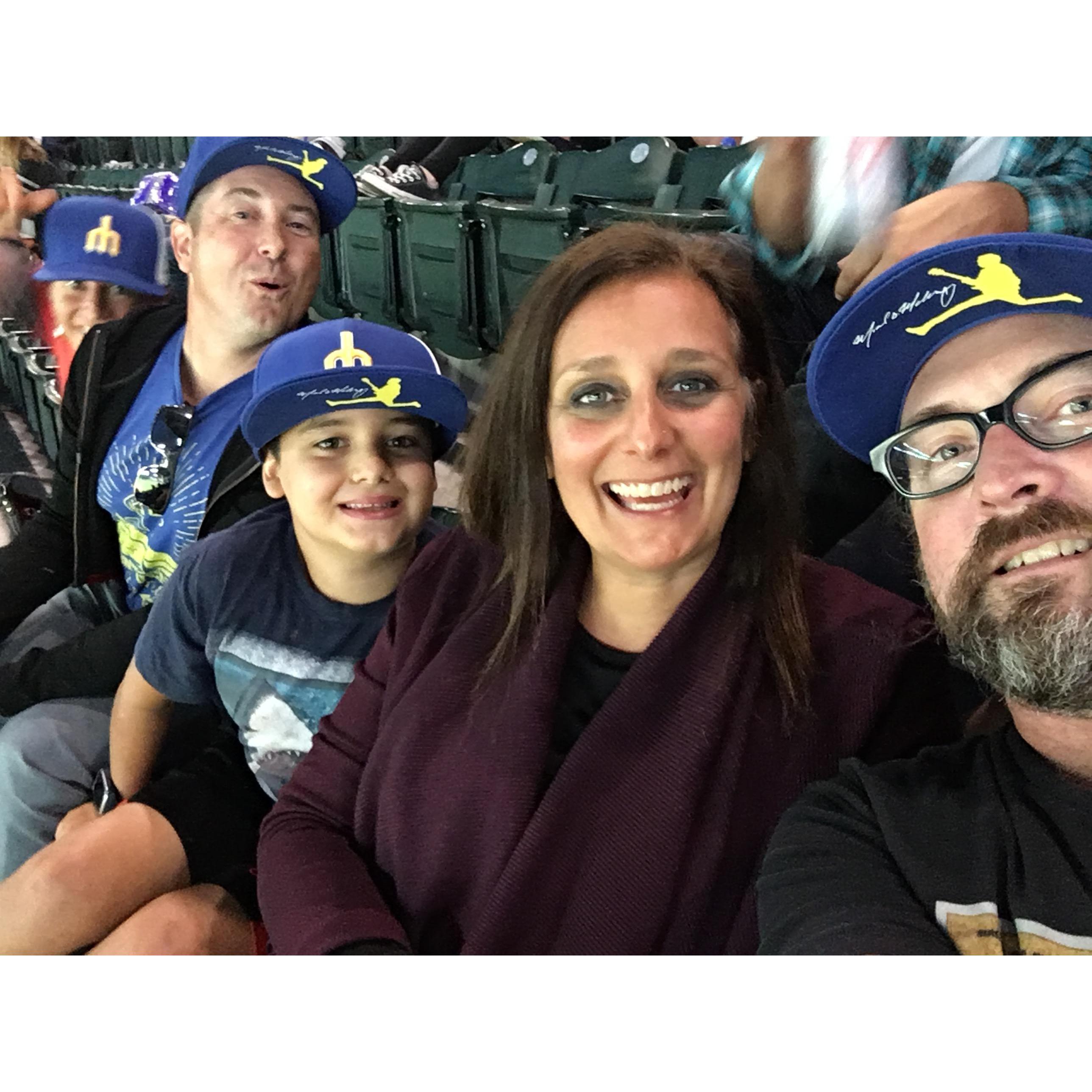 Mariners game with Mike and Janine