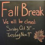 Worthy Kitchen -we just learned will be closed for fall break 10/31-11/9 :( we’re so sorry!!