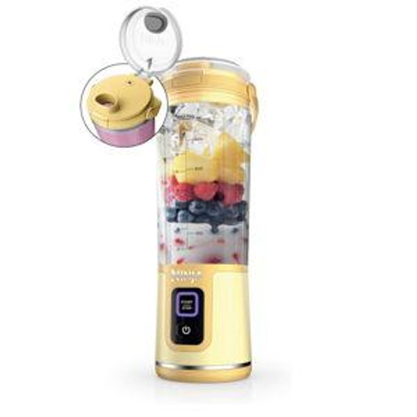 Ninja Blast Portable Blender, Cordless, 18oz. Vessel, Personal Blender For-Shakes and Smoothies, BPA Free, Leakproof-Lid and Sip Spout, USB-C Rechargeable, Dishwasher Safe, Lemon Meringue, BC151LB
