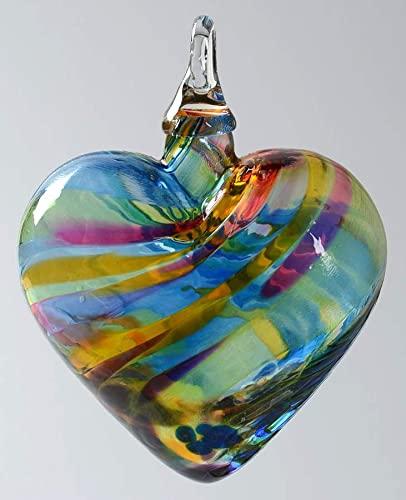 Glass Eye Studio Chameleon Heart Ornament