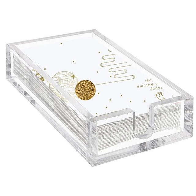 Phineoly Clear Guest Towel Napkin Holder, 0.37Inch Thickness Acrylic Paper Towel Tray, Rectangle Napkin Holders for Kitchen, Dining Room, Bathroom, Table