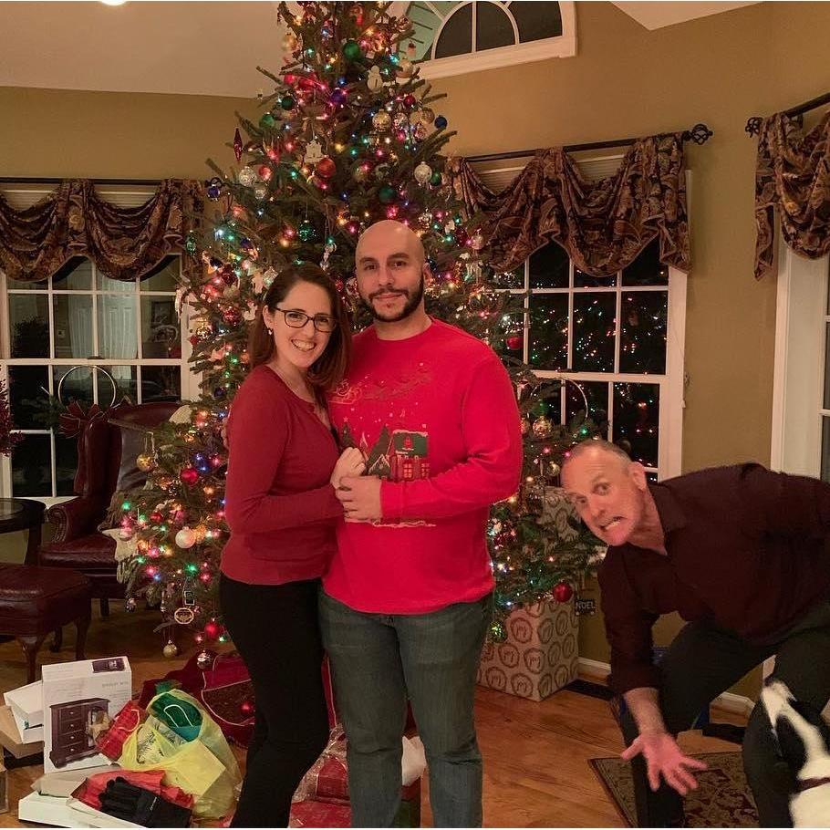 Our 2nd Christmas together (and a strange bonus photo of the Father of the Bride)