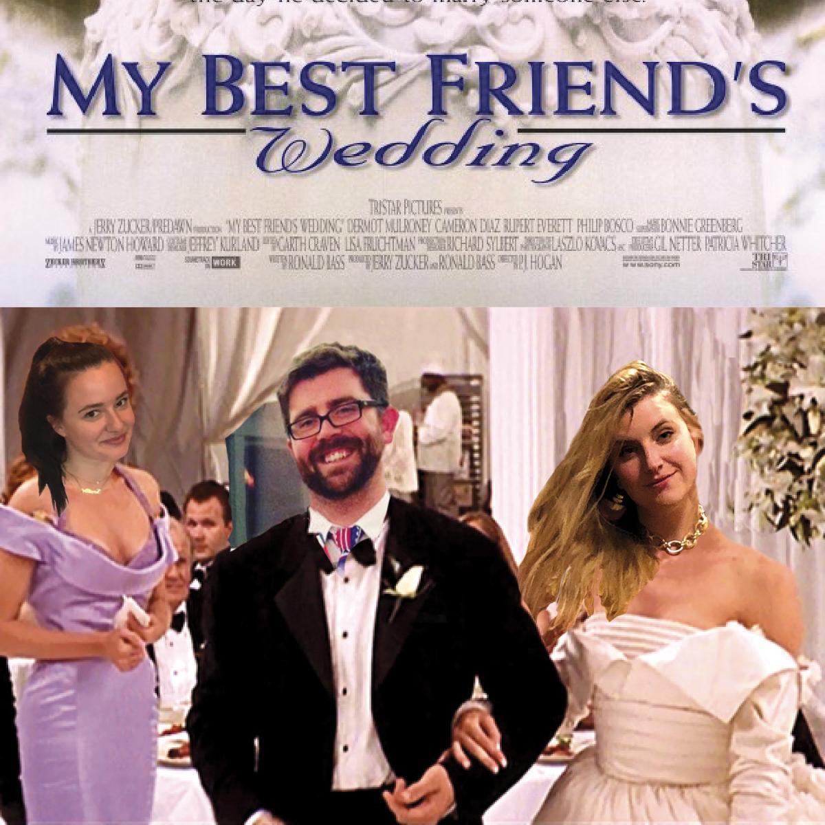 A sneak peek of what the bride and groom will be wearing. Shout out to the maid of honor Emma for her photoshopping skills.