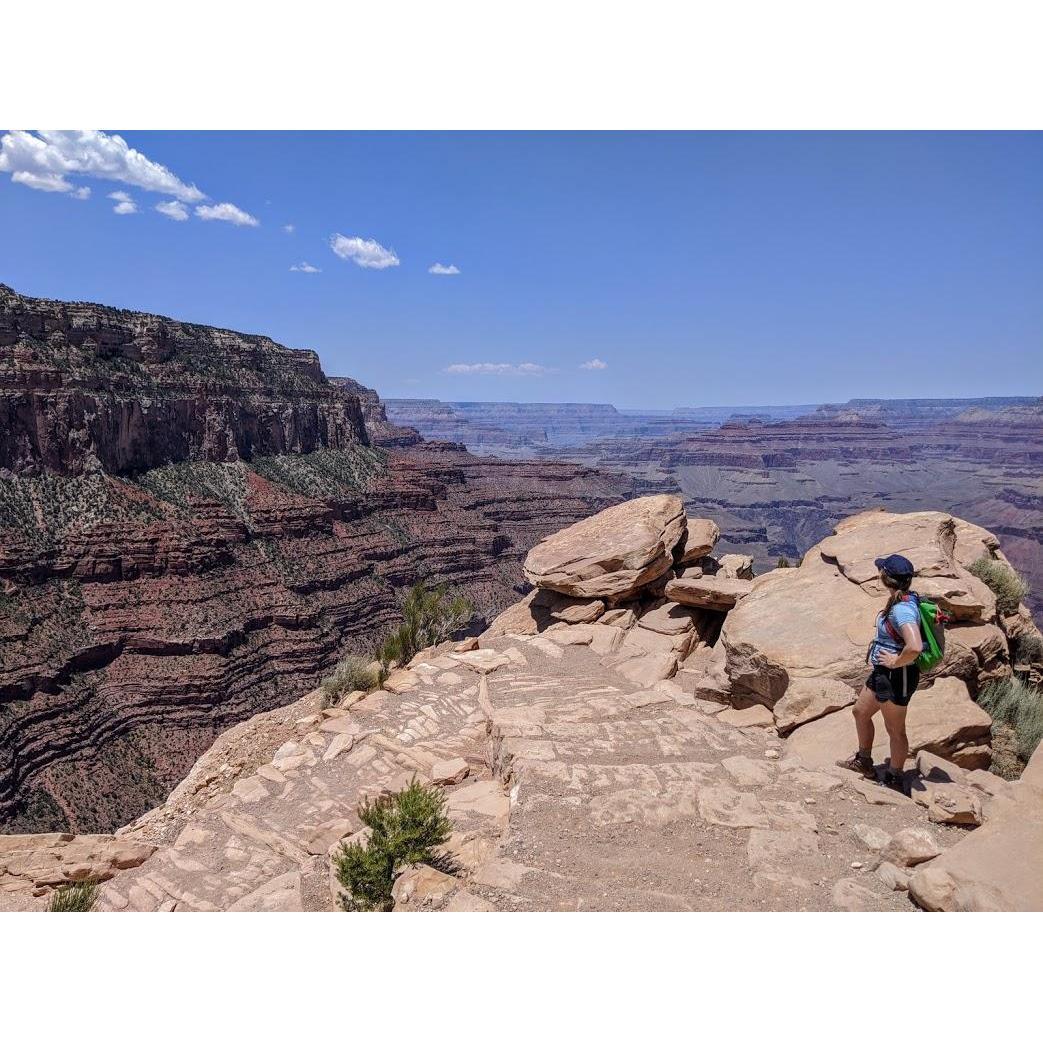 Long hike and beautiful views at the Grand Canyon