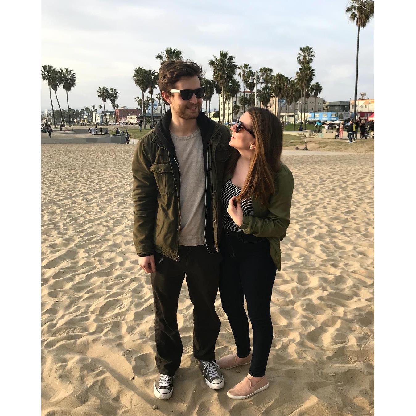 Trying to look cool at Venice Beach.