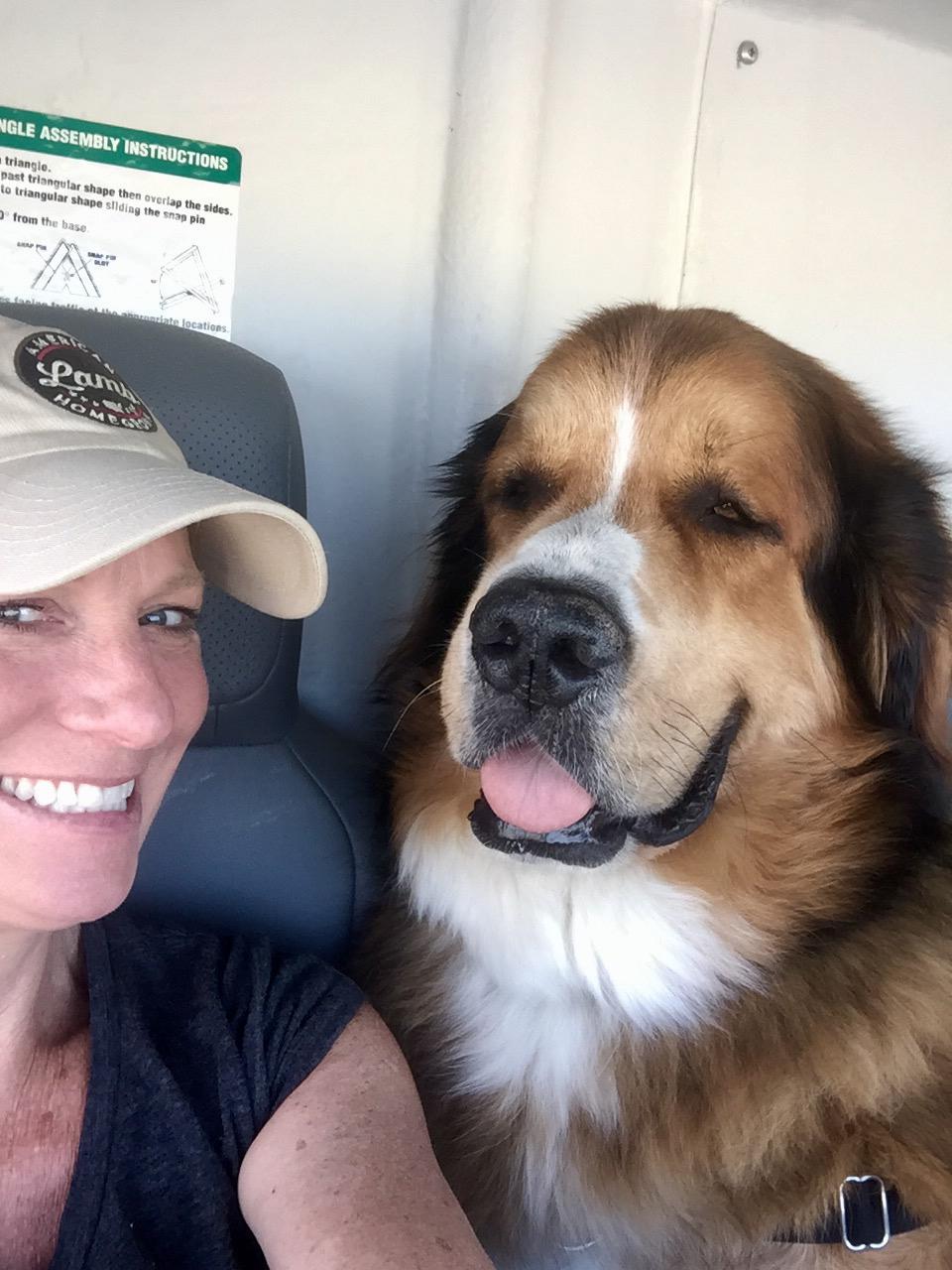 Michele, Mumford, & Chris...3 abreast in the front seat of the U-Haul...for 5 days. June, 2017
