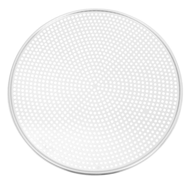 Kichvoe Pizza Pan with Holes Stainless Steel Mesh Baking Screen 16.6 Inch Round Cookie Sheet Serving Tray For Kitchen Baking Supply