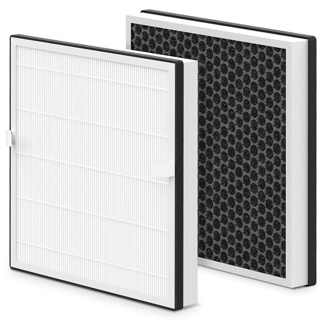 2 Packs AP2410 Replacement Filter for DBFIT AP2410 Air Purifier for Home Large Room up to 2180 Sq Ft, 2-in-1 HEPA and Activated Carbon Filter