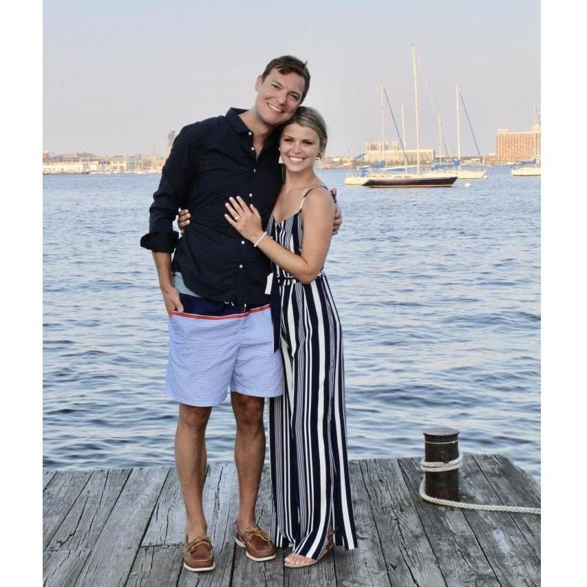 Back on the dock after an unforgettable day celebrating Gina's birthday and our engagement!