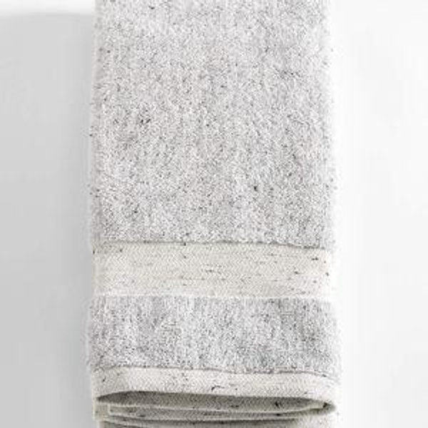 Organic Turkish Cotton Grey Fleck Hand Towel