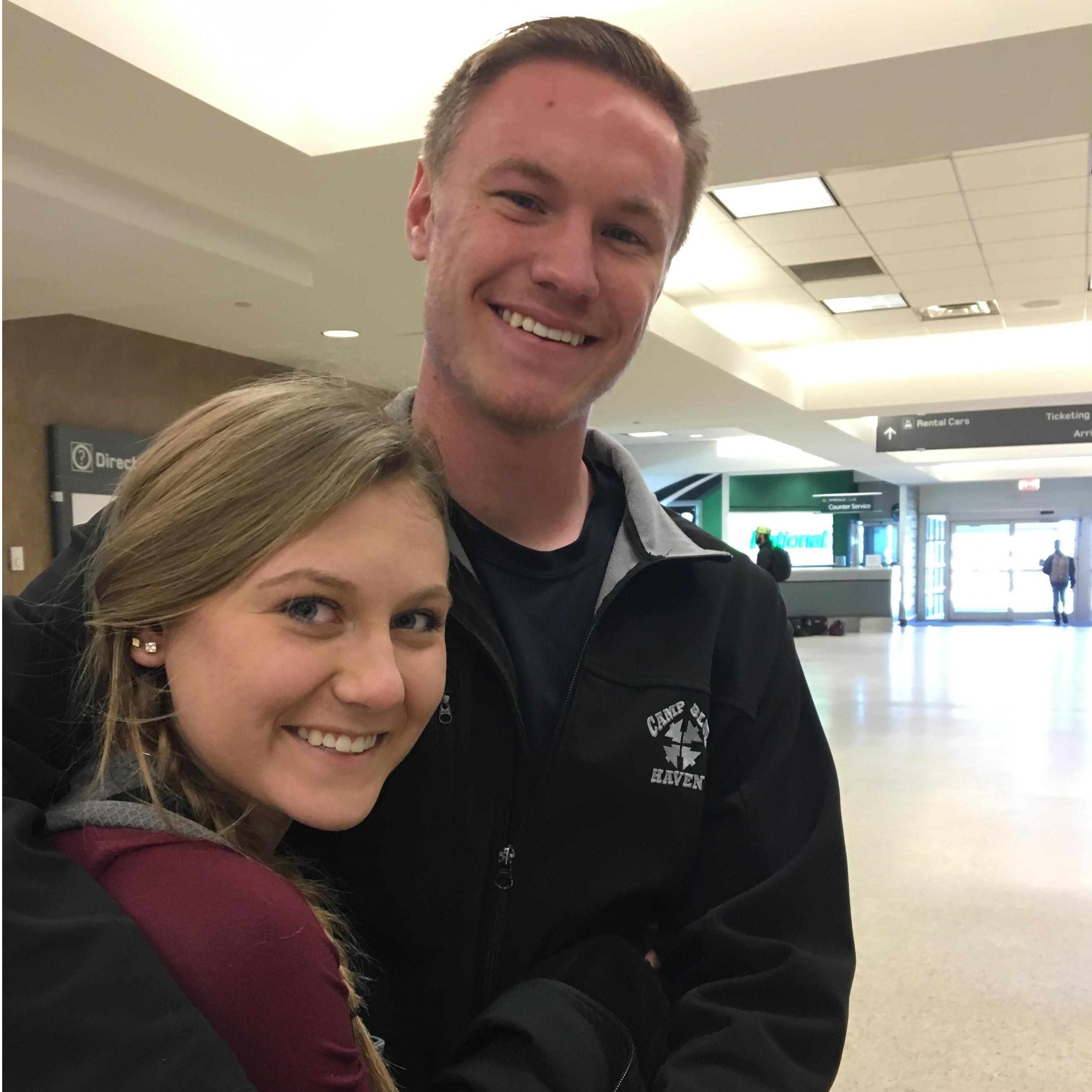 Jon surprised Berklee at the airport coming home from vacation over Spring Break.