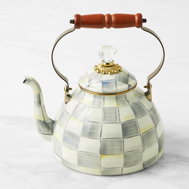 MacKenzie-Childs Sterling Check Tea Kettle, 3-Qt.