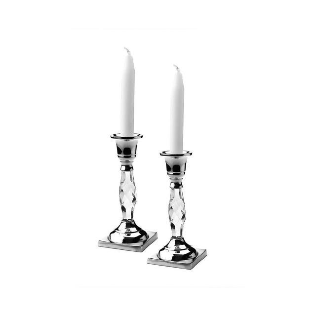 Classic Touch Candle Holder with Crystal Glass Base