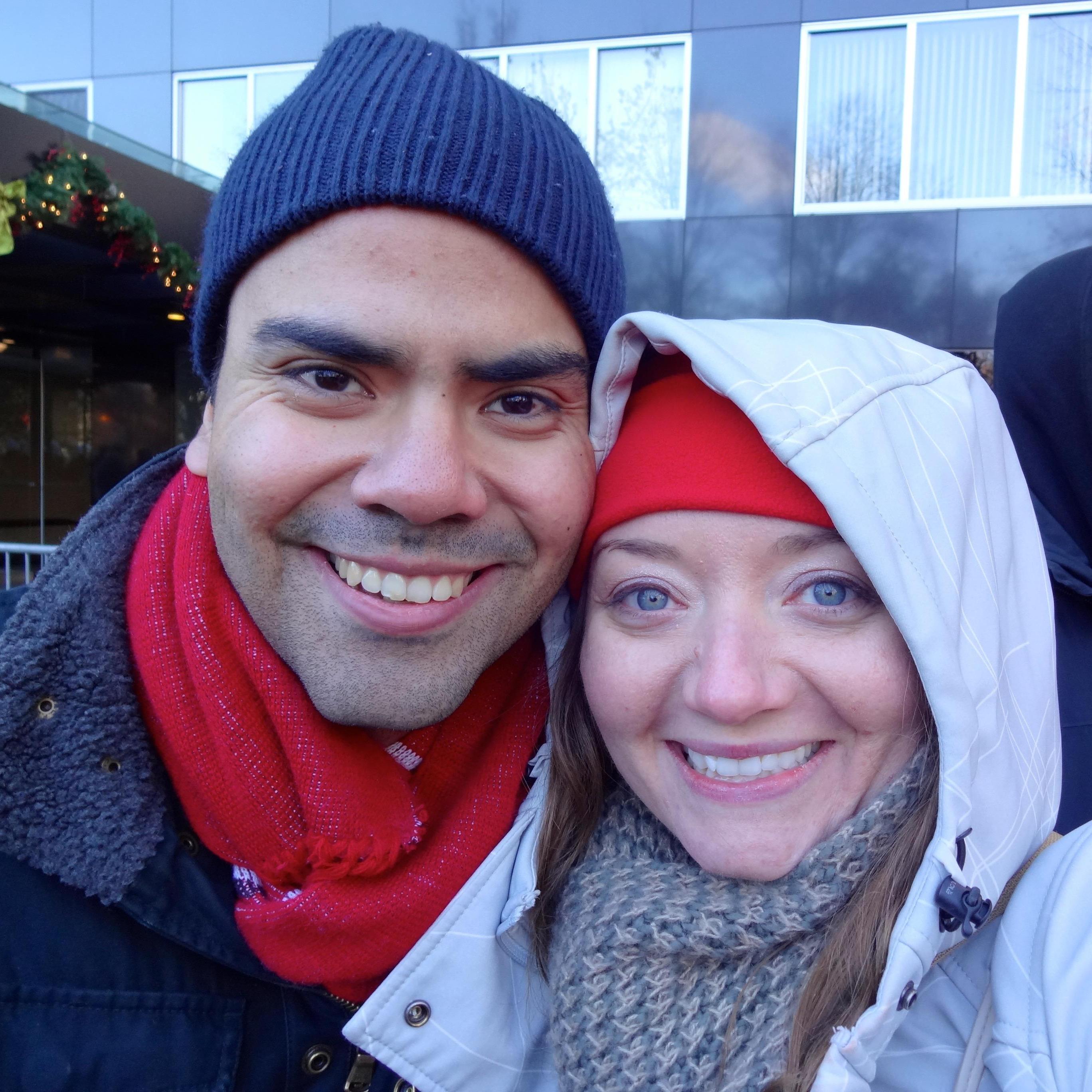 Very cold morning at the Macy's Thanksgiving Day Parade in New York City.