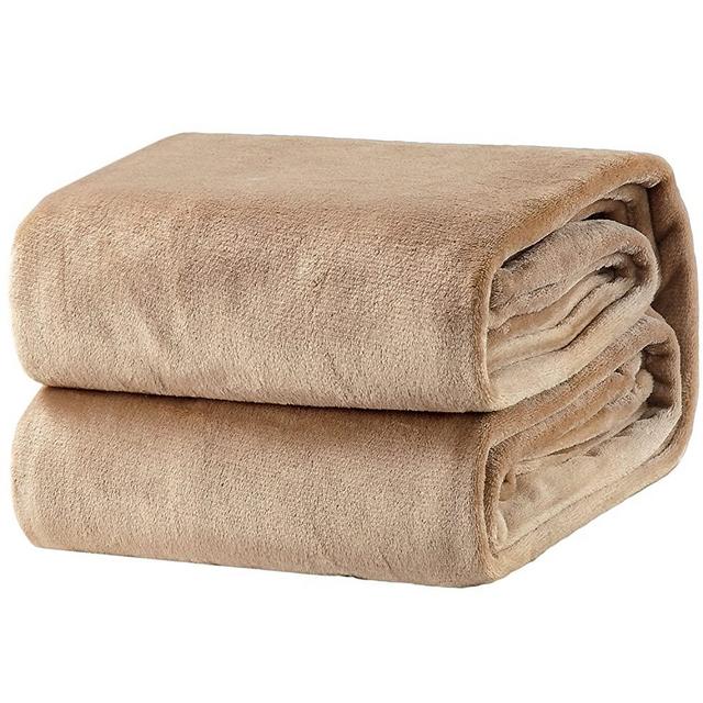 Bedsure Fleece Blanket King Size Taupe Lightweight Super Soft Cozy Beige Bed Blanket