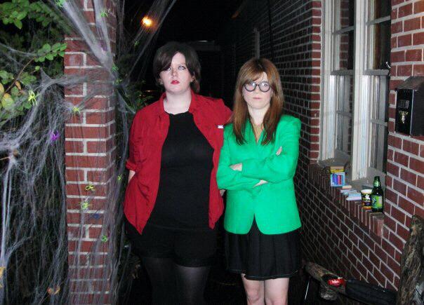 Major college throwback. Wendy and I as Daria and Jane, Halloween 200X