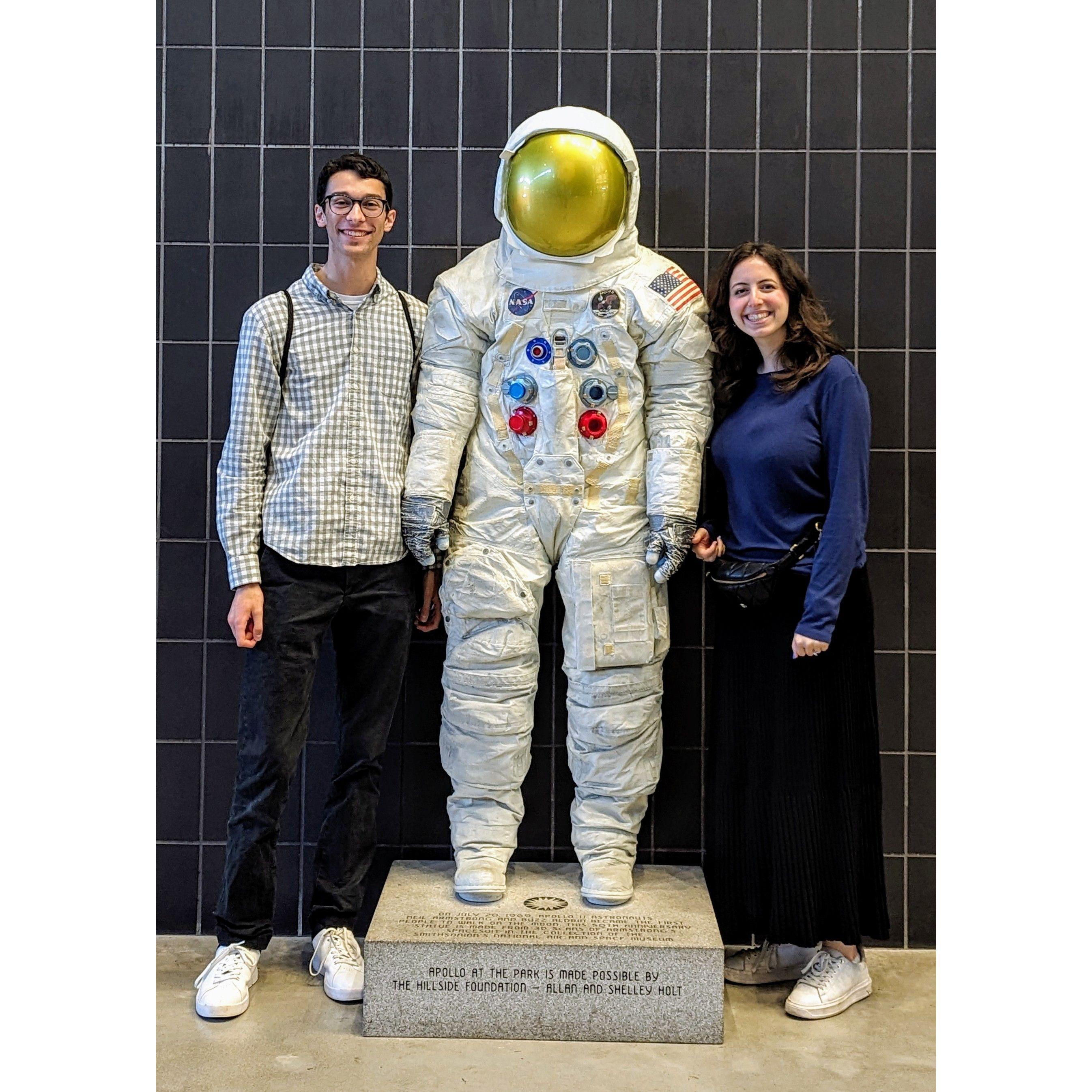 5/15/24: We made a friend at the Smithsonian's Udvar-Hazy Air and Space Museum!
