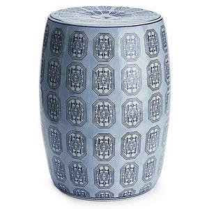 Dynasty Garden Stool, Blue/White