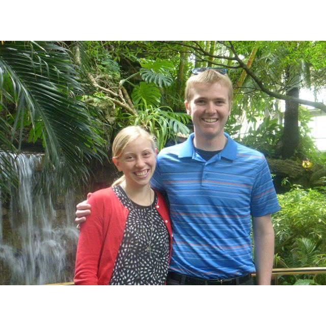Laura and Justin at the Krohn Conservatory with his family in May 2016.