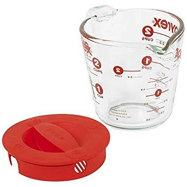 Pyrex Prepware 2-Cup Glass Measuring Cup with Lid