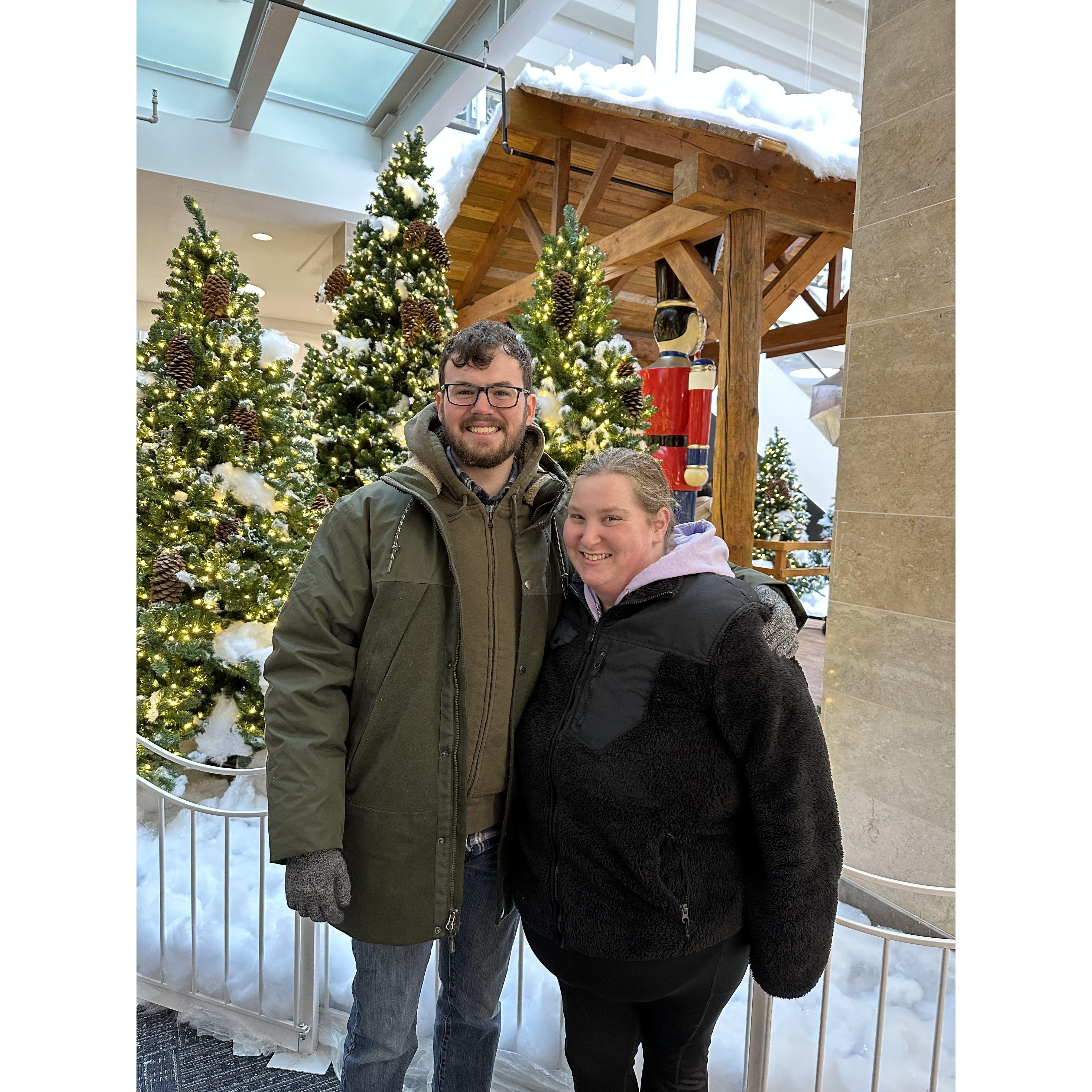 Hanging out and enjoying each others company at the mall
