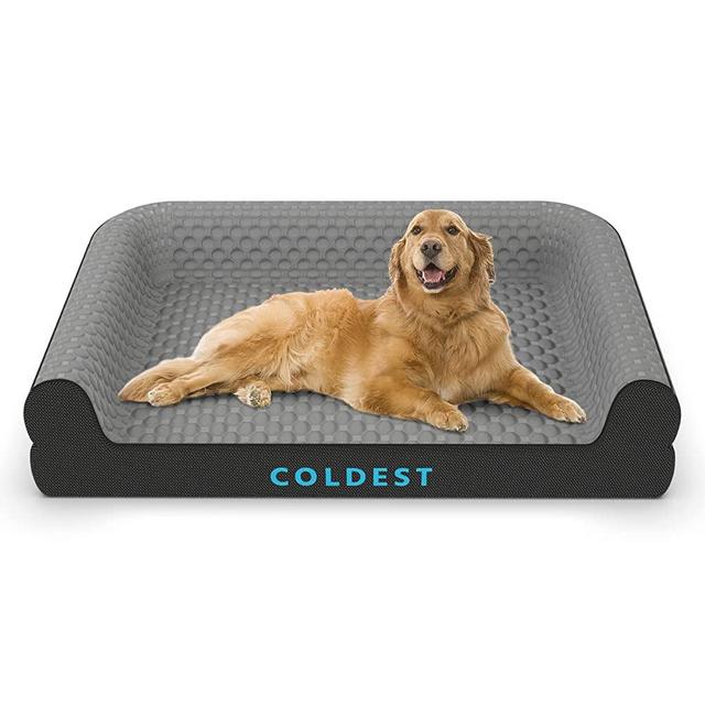 Coldest Cozy Dog Bed - Cooling Small, Medium Large Dogs Beds - Best for Washable Removable Cover Comfy and Anti Slip