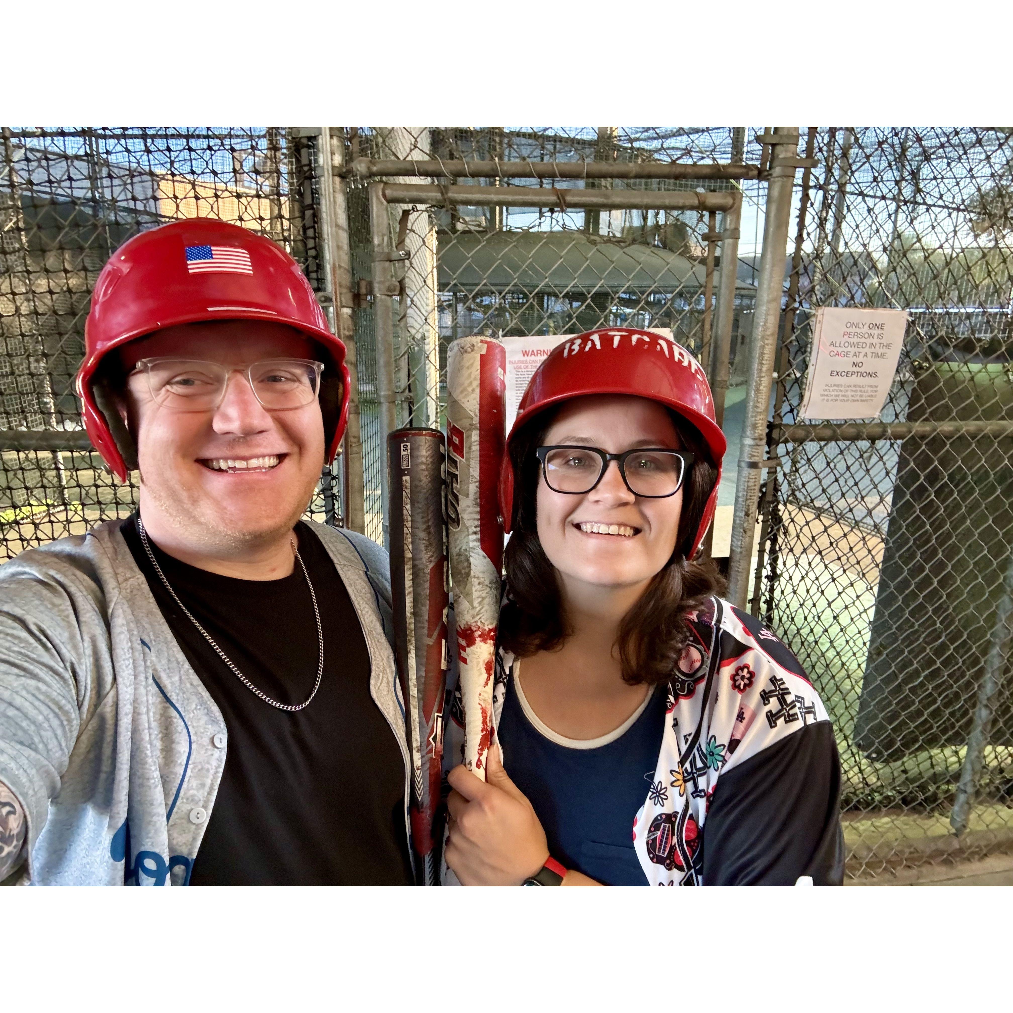 Date night at the batting cages!