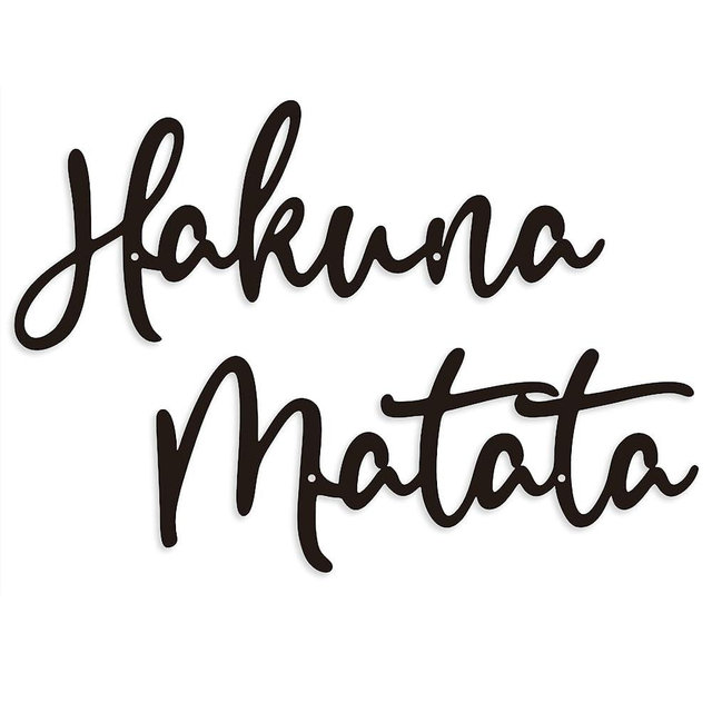 Chordwave Hakuna Matata Metal Wall Decor – Lion King Inspired Nursery & Room decor, Motivational Wall Art for Home, Office, and More