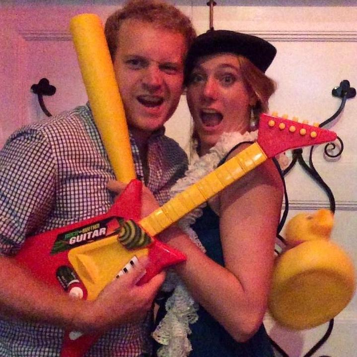Testing the photobooth at Megan & Stephen's wedding