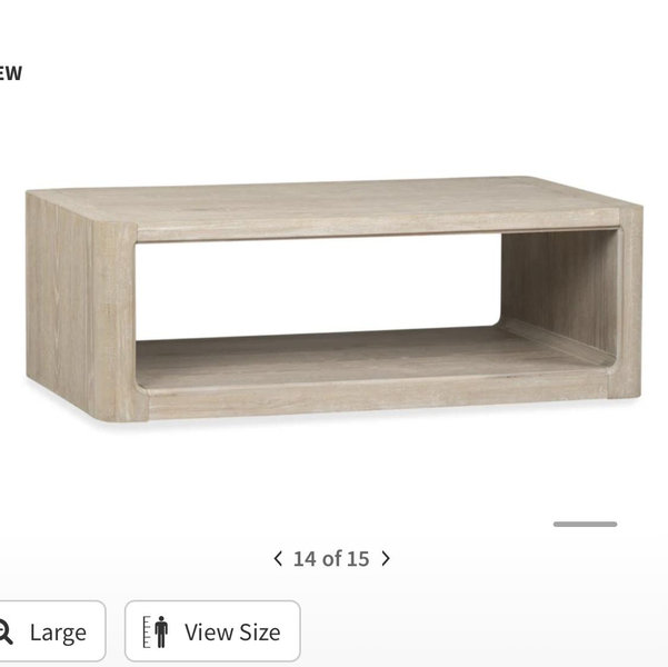 Makena 50 Wide Rectangle Wood Coffee Table | Shelf | Wheels