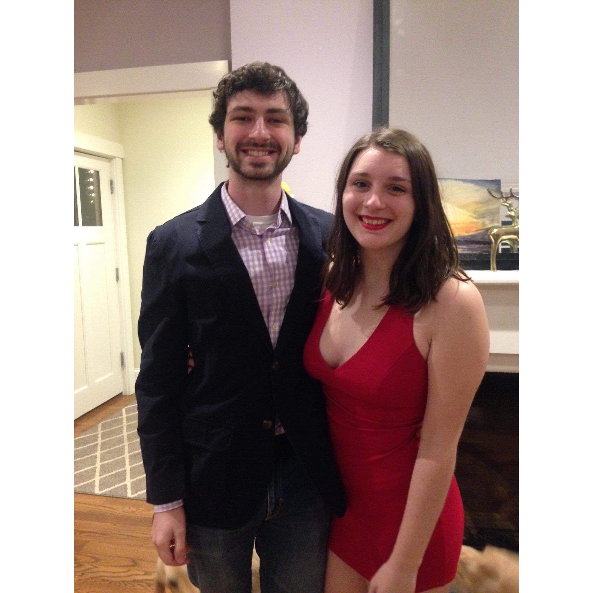 The night we both said "I love you" and officially started dating