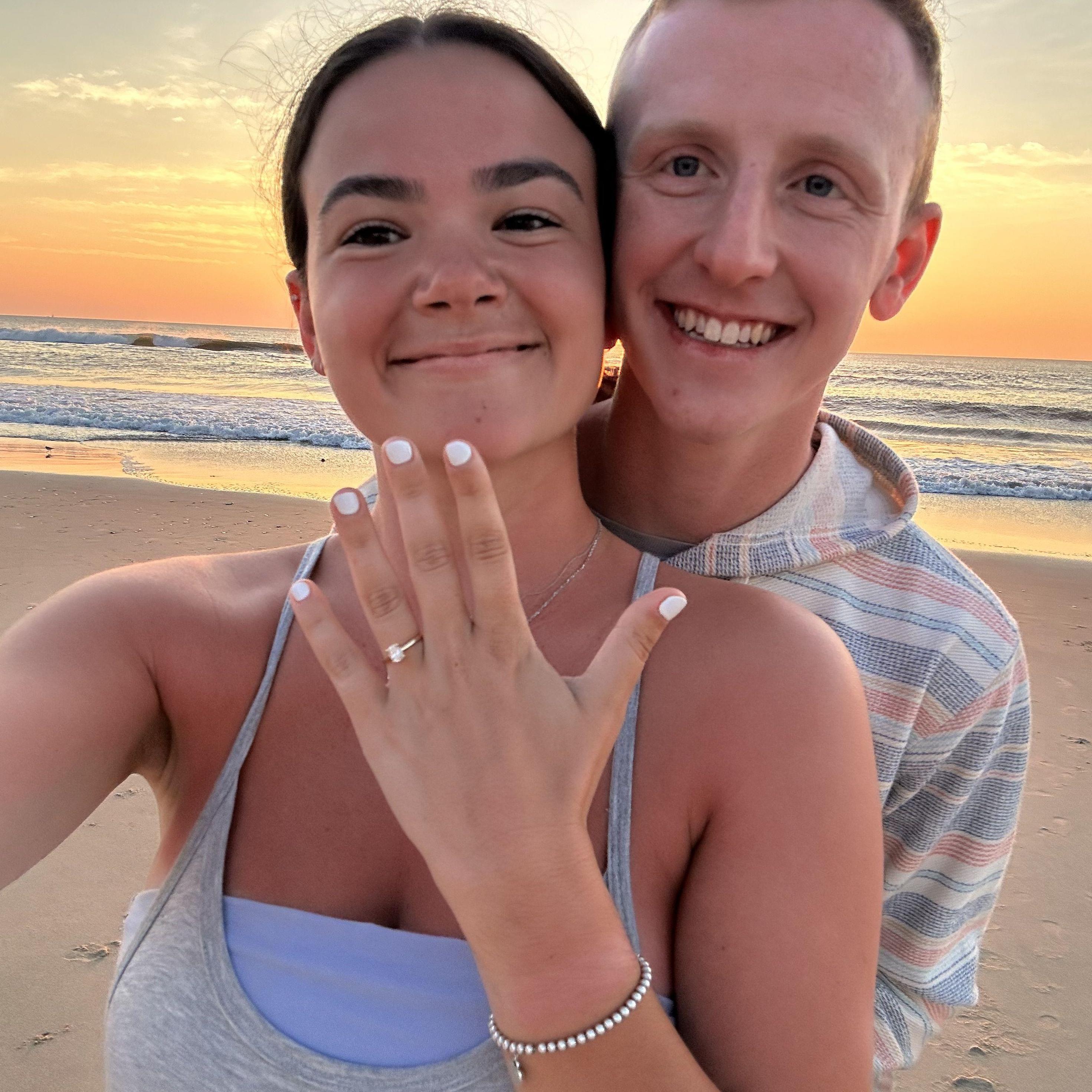 A perfect sunrise in the Outer Banks followed with an engagement!!