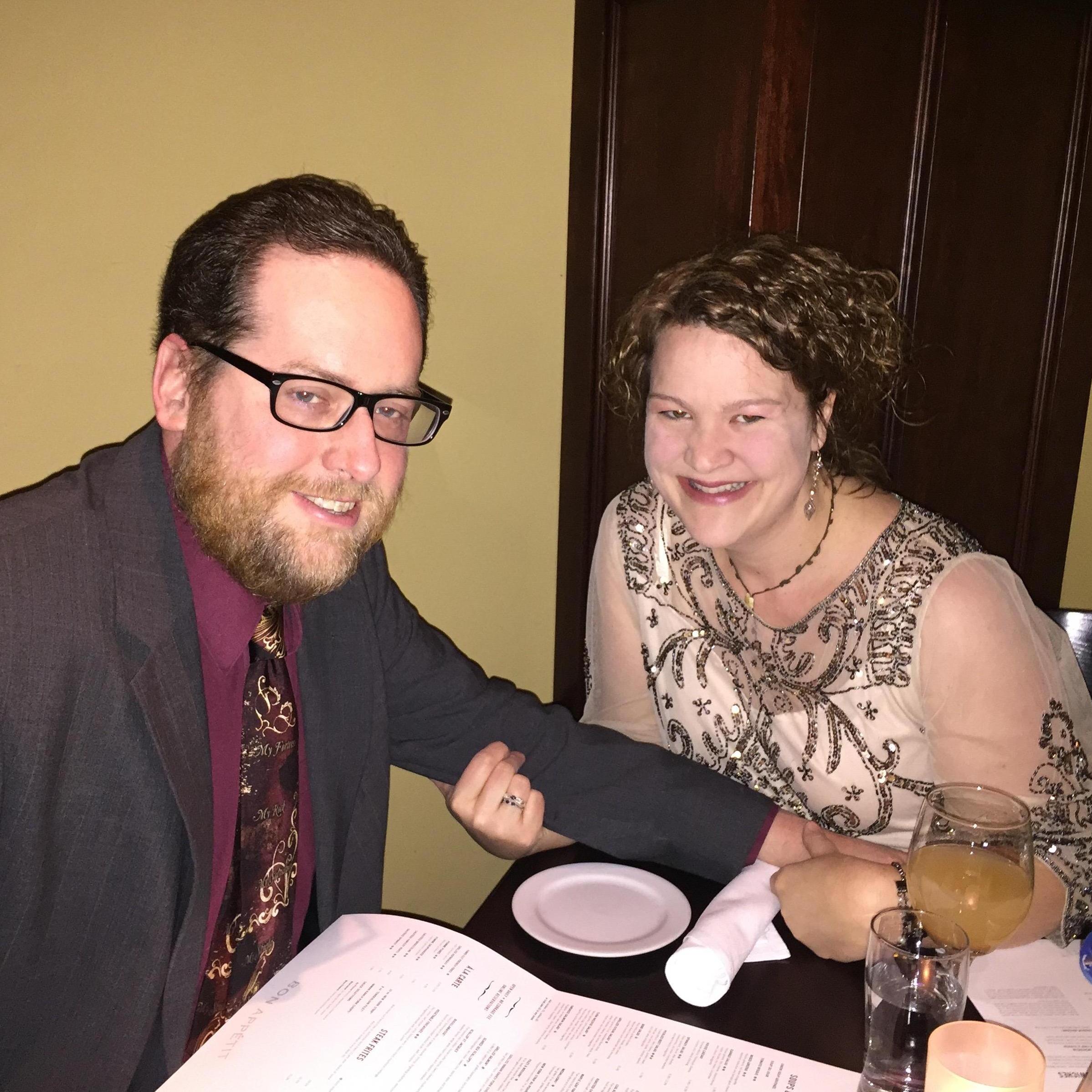 Our first fancy Valentine's Day Dinner together in Des Moines, IA #Valentines2015 #FancyPancy
