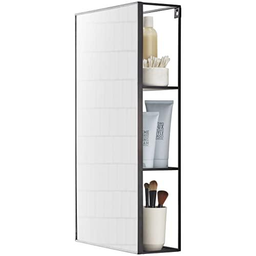 Umbra Cubiko Mirror and Storage Unit, Black, 1009654-040