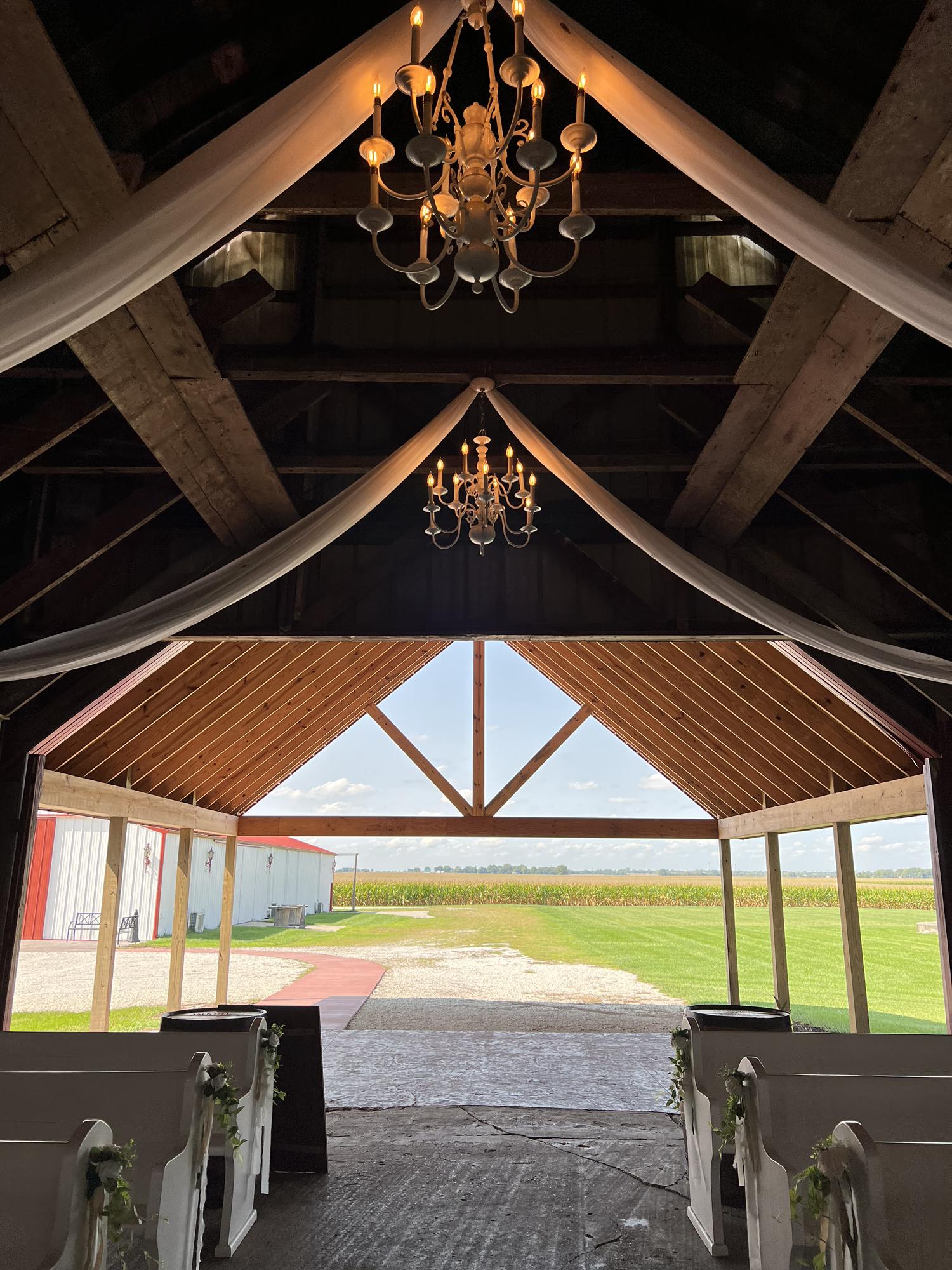 Ceremony venue looking out