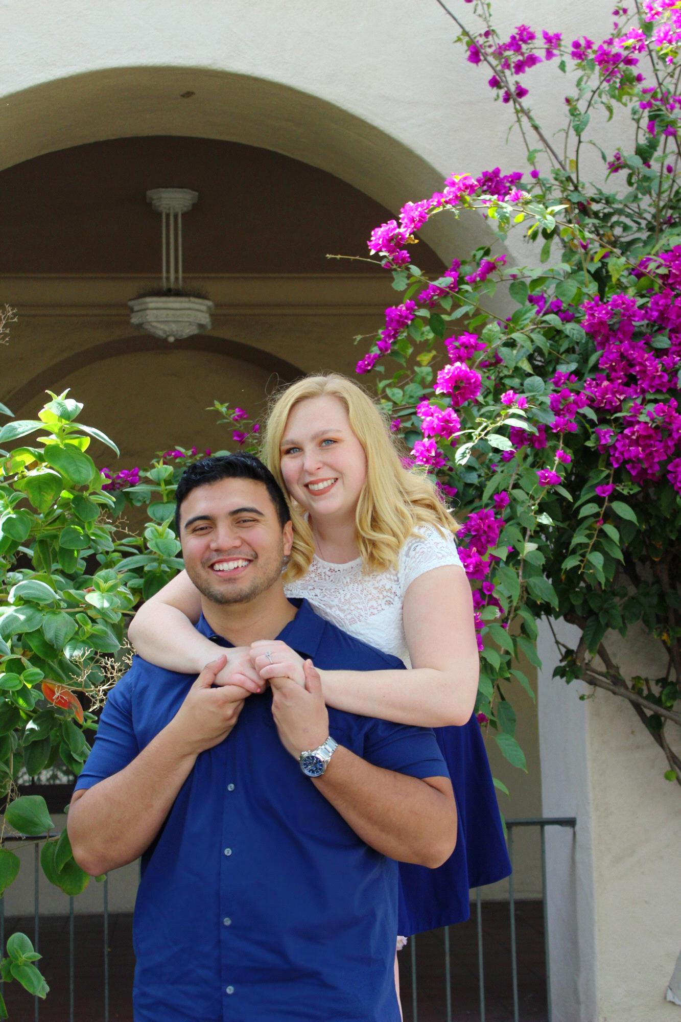 Engagement photos at Balboa Park in San Diego, CA.