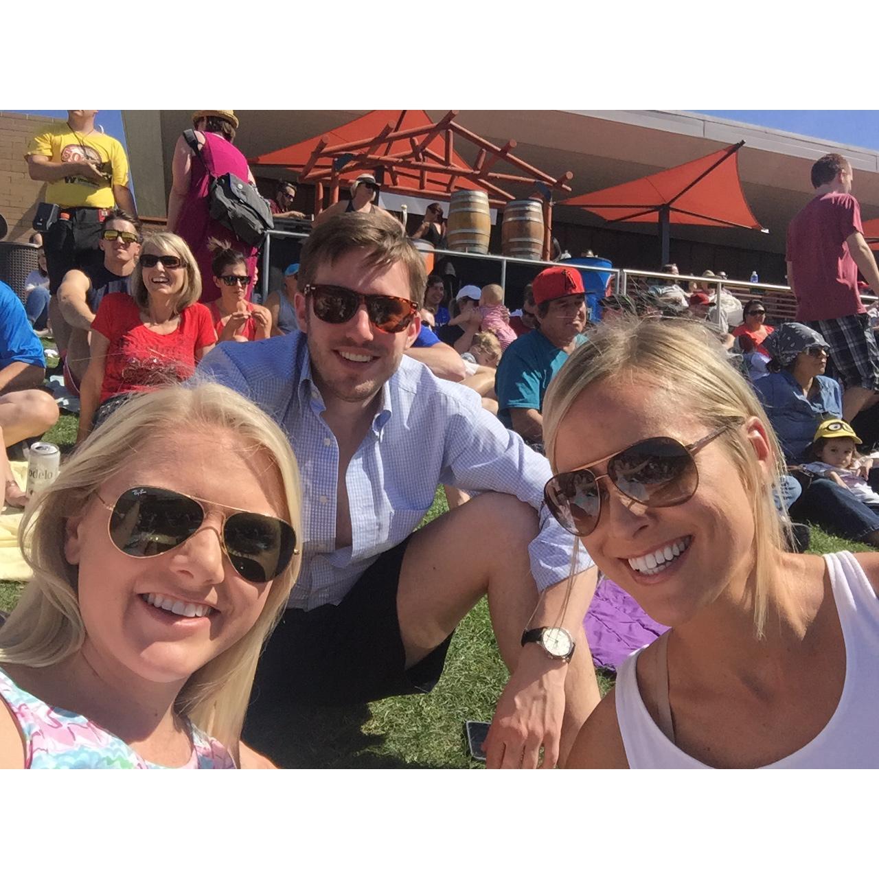 Hanging out at a Spring Training game in Scottsdale, AZ (Mar 2016)