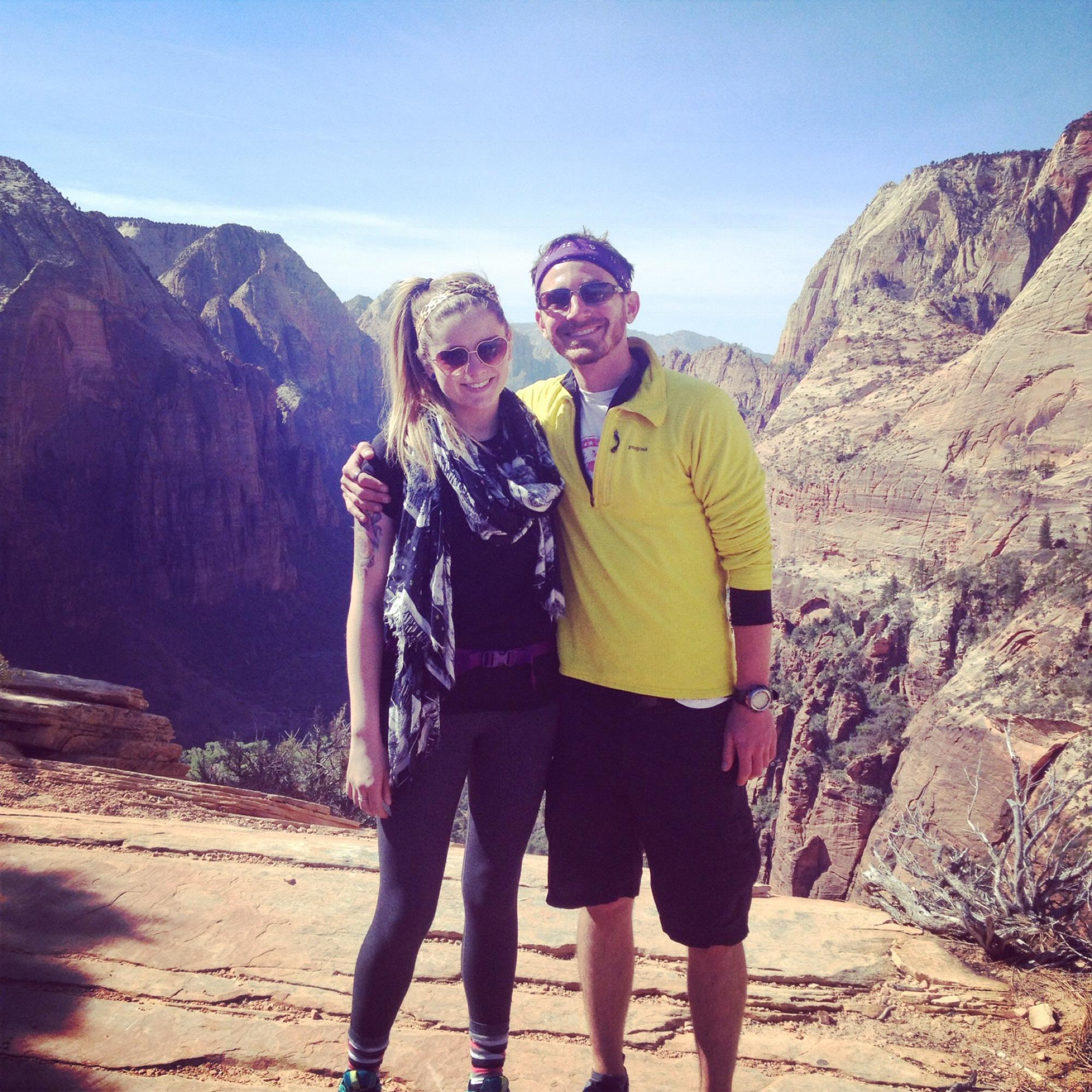 Zion 2014 - Jordan played Mumford + Sons to keep Amanda calm while we climbed Angels Landing (it 50% worked).
