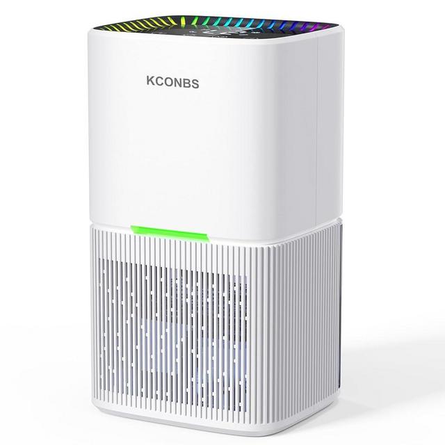 KCONBS Dehumidifier, 60 OZ Water Tank, 500 sq.ft Quiet Dehumidifiers for Home Bedroom Bathroom Basement with Auto Shut Off, 7 Colors LED Light, Sleep Mode, Timing