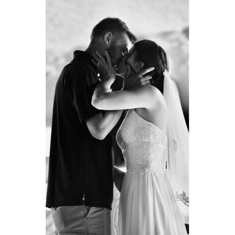 Our first kiss as Mr & Mrs